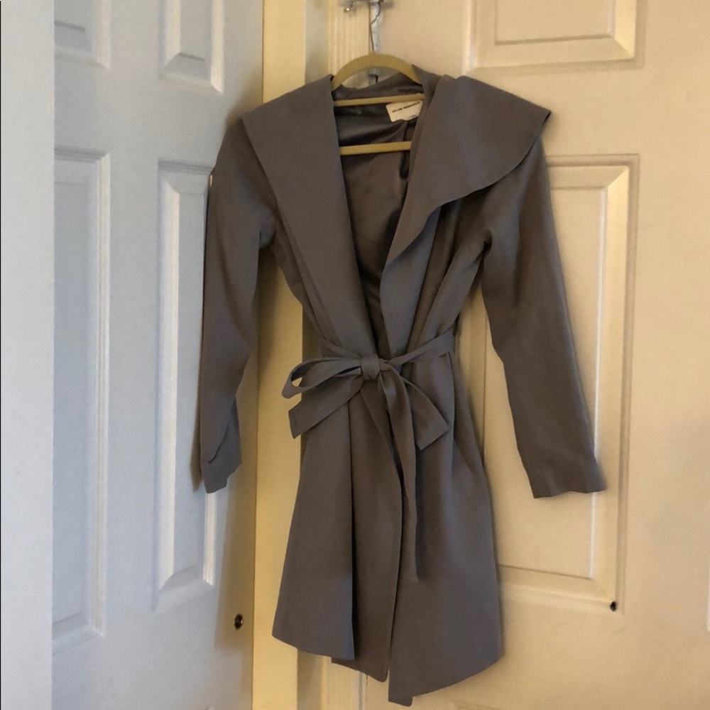 Club Monaco Gray Wrap Trench Coat